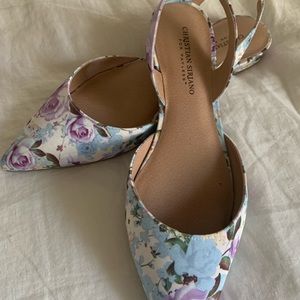 FLORAL SLINGBACKS